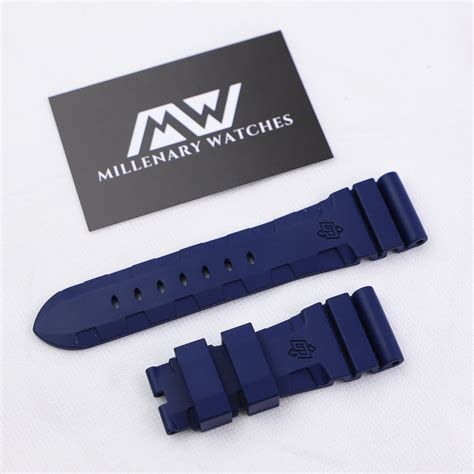 panerai rubber strap blue|panerai aftermarket straps.